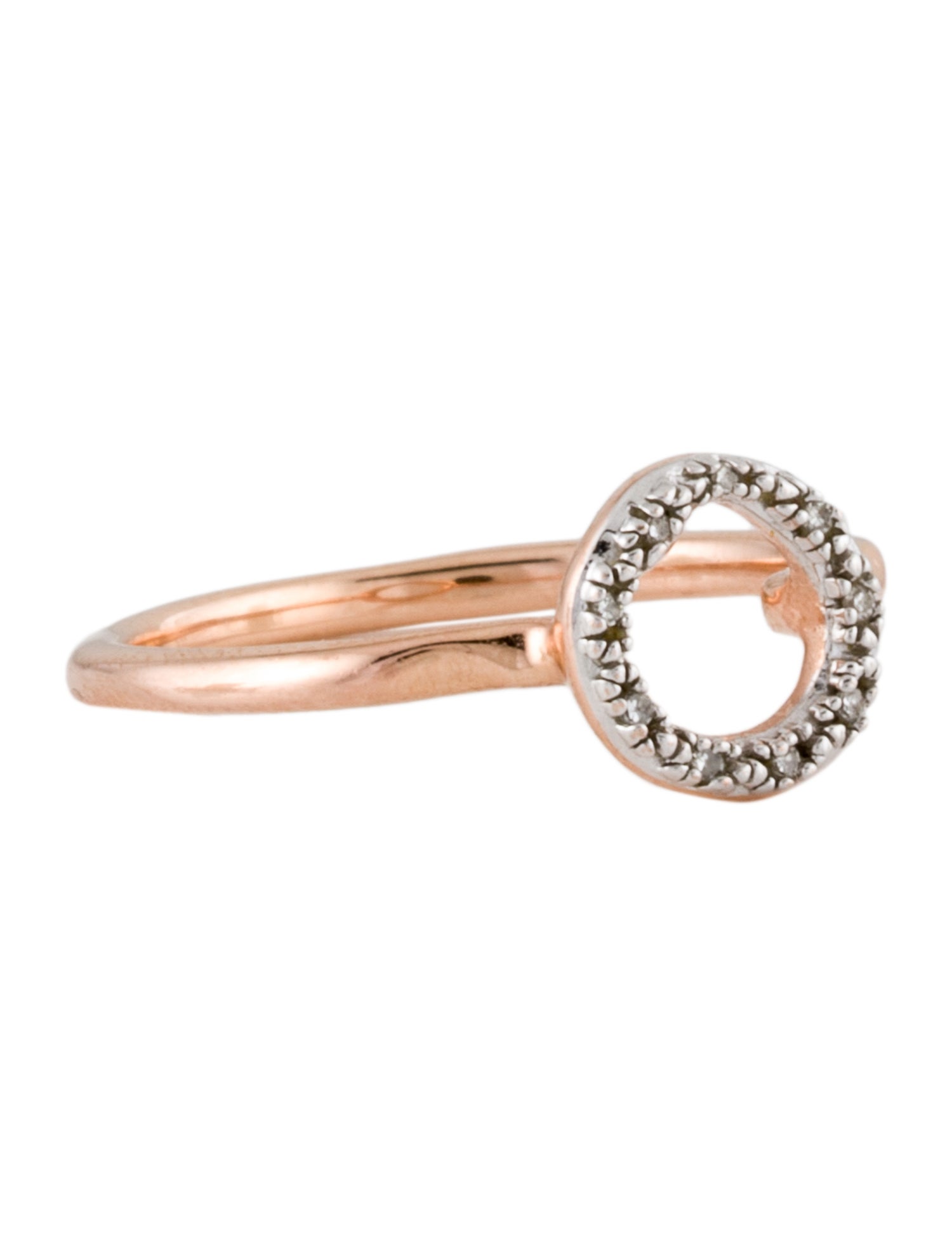 Monica Vinader Diamond Riva Mini Circle Cocktail Ring